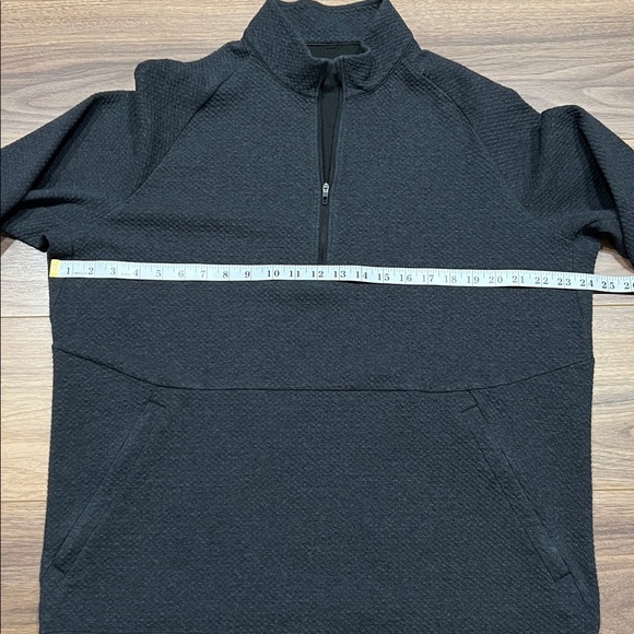 Lululemon At Ease Half-Zip Pullover in Heathered Black/Black Size XL - Picture 8 of 12